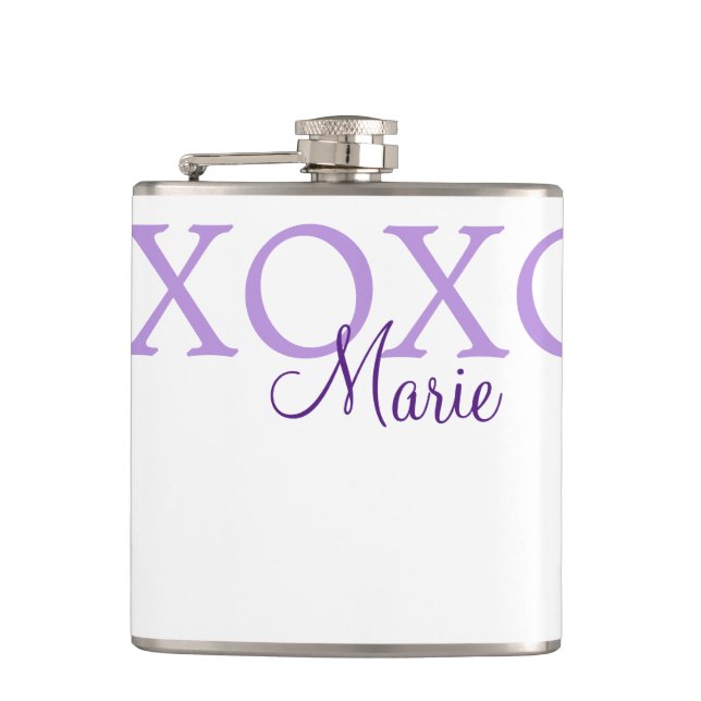 Flasques Jour de la Saint Valentin Xoxo ajouter nom pastel  (Devant)