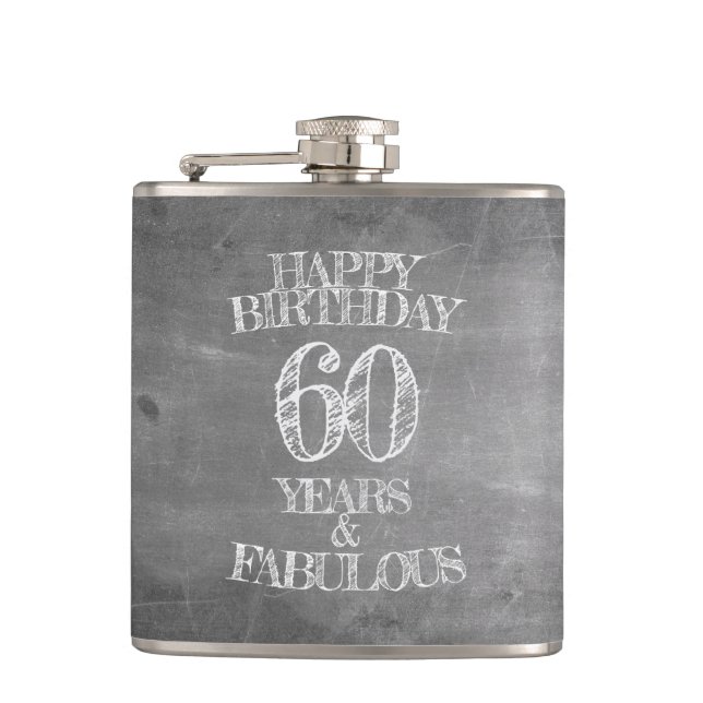 Flasques Joyeux Anniversaire - 60 Ans & Fabuleux en tableau (Devant)