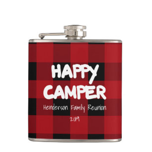 Flasques Joyeux Camper Red Plaid Family Réunion