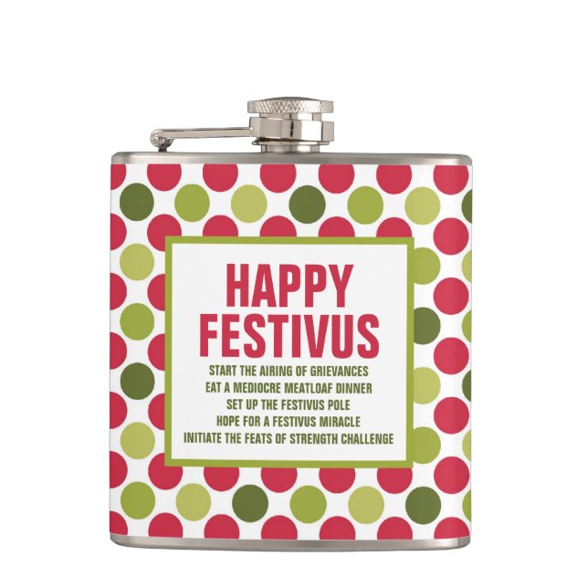 Flasques Joyeux Festivus Fun Flask par ©NHC (Devant)
