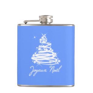 Flasques Joyeux Noël avec sapin de Noël