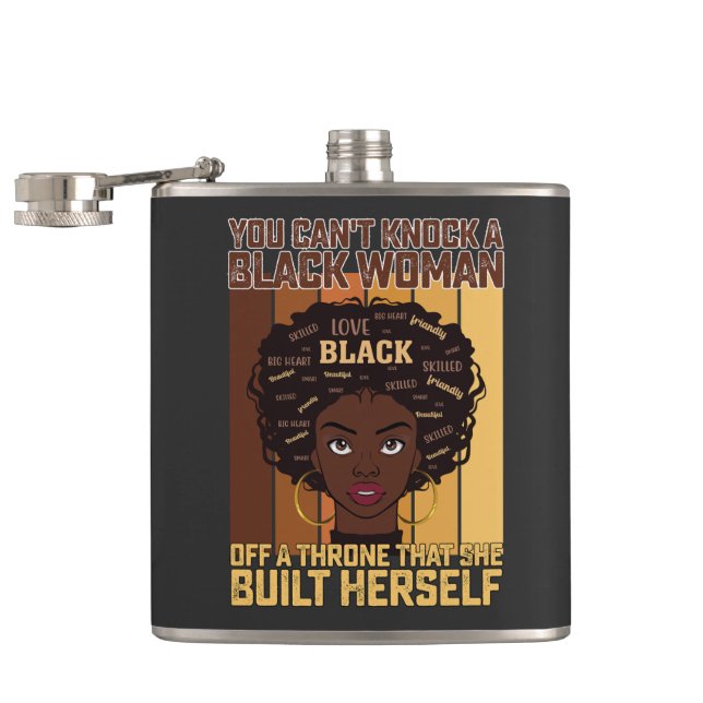 Flasques Juneteenth Mélanine Ne Peut Pas Frapper Une Femme  (Ouvert)
