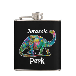 Flasques Jurassic Perk Dinosaure Coloré Noir