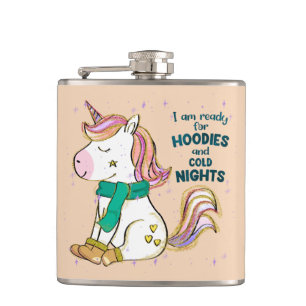 Flasques Kawaii Unicorn Hiver et Sweat - shirt à capuche