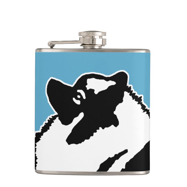 Flasques Keeshond Graphics - Cute Original Chig Art (Devant)