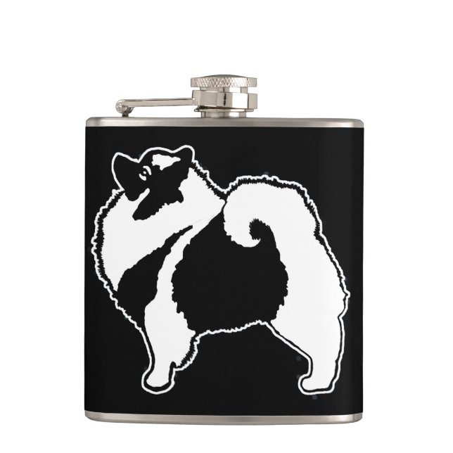 Flasques Keeshond Graphics - Cute Original Chig Art (Devant)