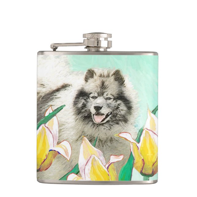 Flasques Keeshony in Tulips Peinture mignonne Original Chie (Devant)
