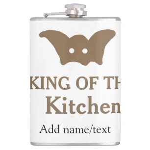 Flasques King of the cuisine chef cuisine ajouter nom couro