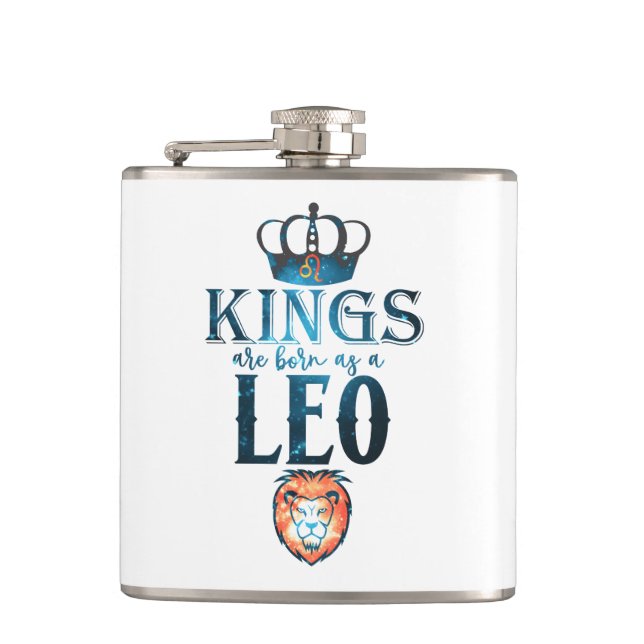 Flasques KINGS est né comme LEO Zodiac Sign Juillet Août (Devant)