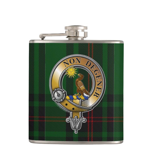 Flasques Kinloch Tartan & Badge (Devant)