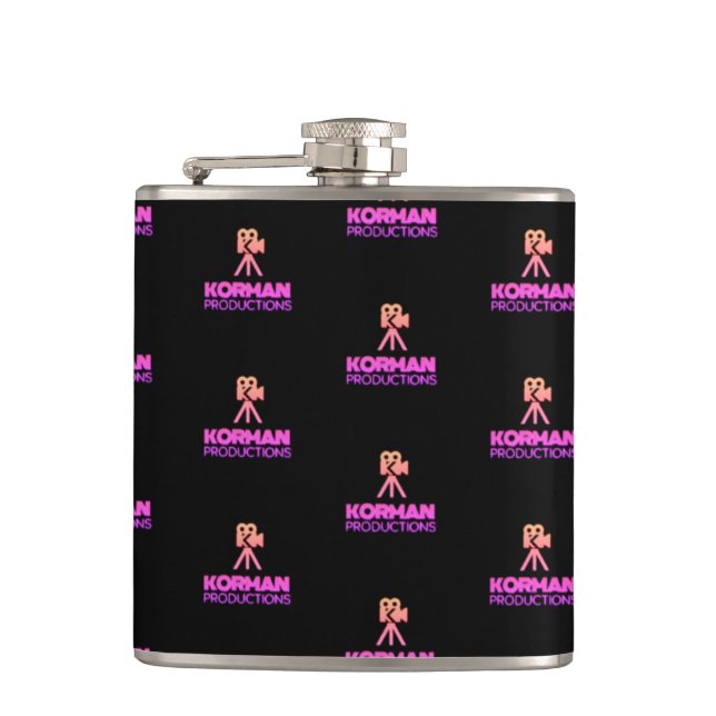 Flasques Korman Productions YouTube Channel Pink Logo Carre (Devant)