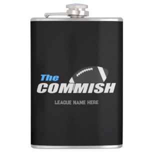 Flasques La Commish Custom Flask Ajouter Leagur Name
