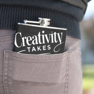 Flasques La créativité prend du courage inspiré par l'art