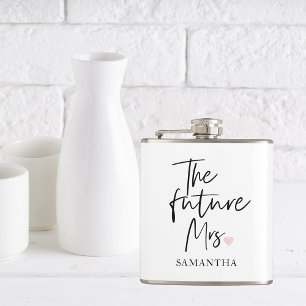 Flasques La future Mme et Votre Nom Cadeau de beauté mode