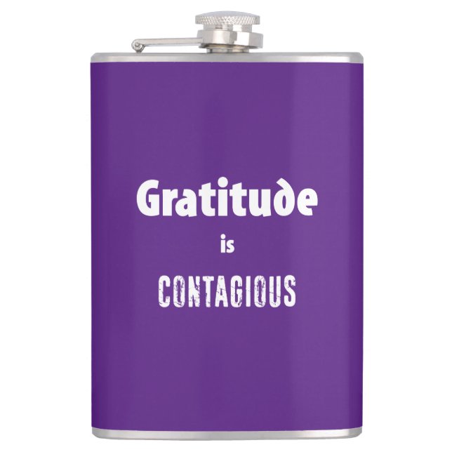 Flasques La Gratitude Est Contagieuse (Devant)