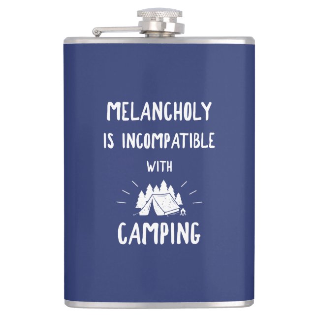 Flasques La mélancolie Est Incompatible Avec Le Camping (Devant)