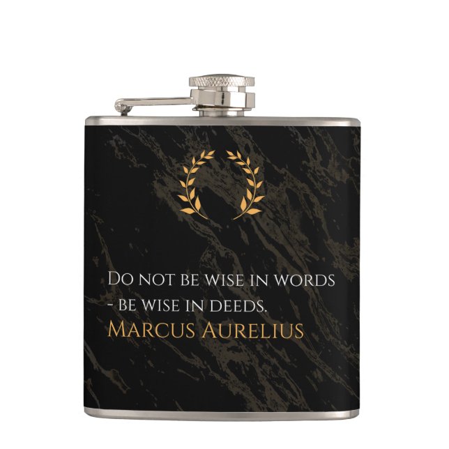 Flasques La sagesse de Marcus Aurelius : les actions parlen (Devant)