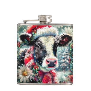 Flasques La vache rêve de temps plus chauds Turquoise Rouge