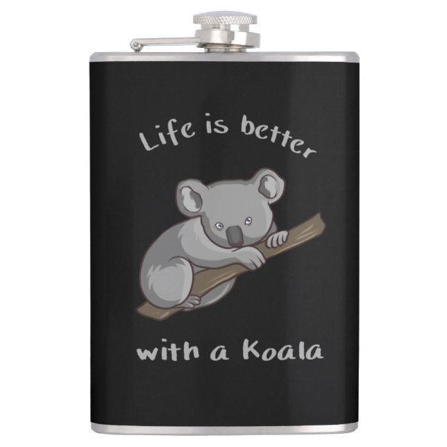 Flasques La Vie Est Meilleure Avec Koala (Devant)