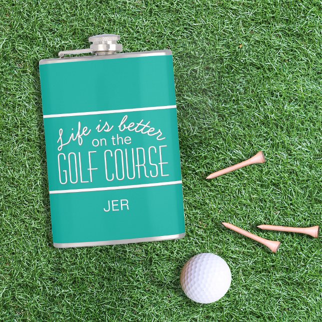 Flasques La vie est meilleure sur le terrain de golf Citati (Créateur téléchargé)
