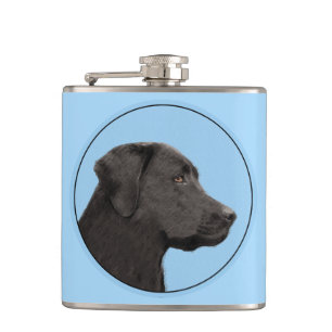 Flasques Labrador Retriever Black Peinture Original Chien A