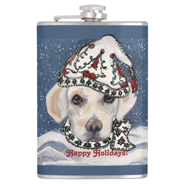 FLASQUES LABRADOR RETRIEVER BLANC  (Devant)