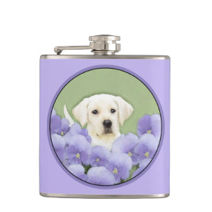 Flasques Labrador Retriever Puppy Painting Original Chien A