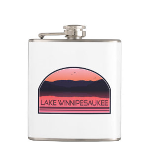 Flasques Lac Winnipesaukee New Hampshire Red Sunrise
