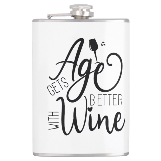 Flasques L'âge s'améliore avec le Vin (Devant)