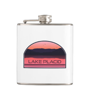 Flasques Lake Placid New York Red Sunrise