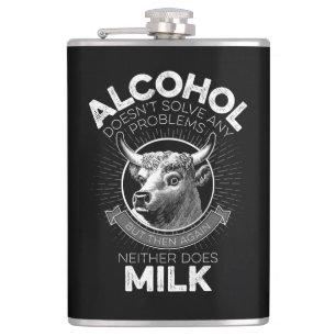 Flasques L'alcool contre le lait