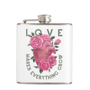 Flasques L'amour fait tout grandir - Art Floral Romantique