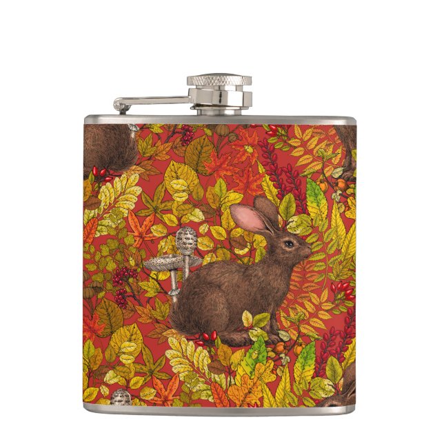 Flasques Lapin d'automne en rouge (Devant)