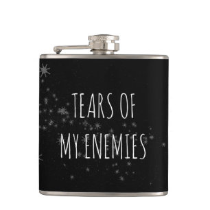 Flasques Larmes de mes ennemis Drôle Rival Cadeau Hip Flask