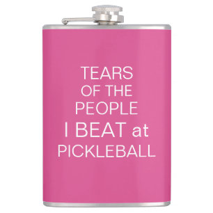 Flasques Larmes des gens que je frappe à Pickleball rose ch