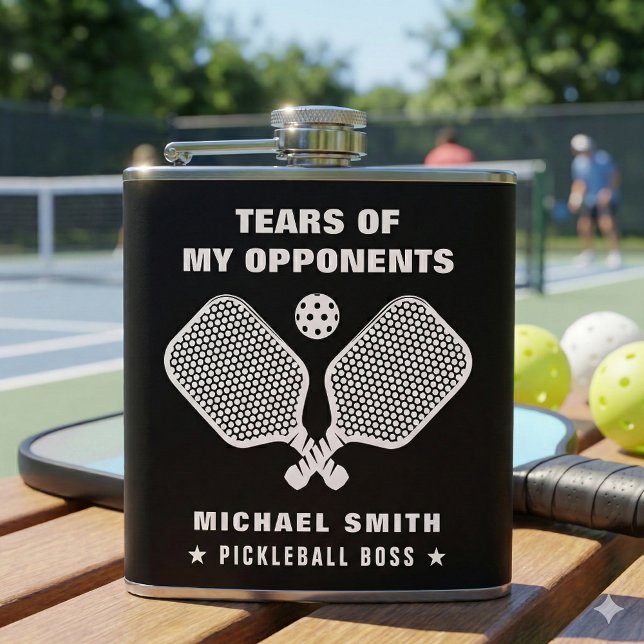Flasques Larmes drôles de mes adversaires de Pickleball  (Créateur téléchargé)