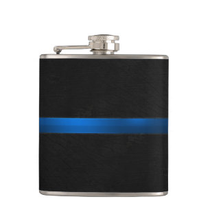Flasques L'aspect en bois noir amincissent Blue Line
