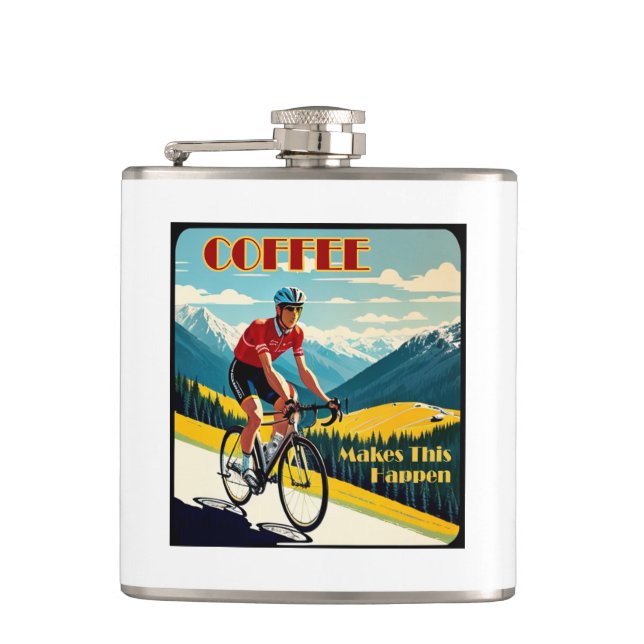Flasques Le Café Fait Que Cela Se Passe En Cyclisme (Devant)