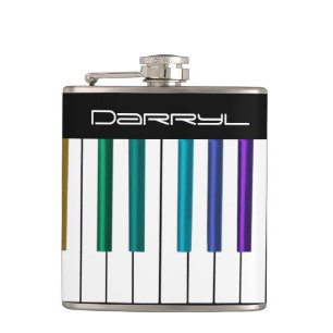 Flasques Le clavier frais avec le piano coloré verrouille