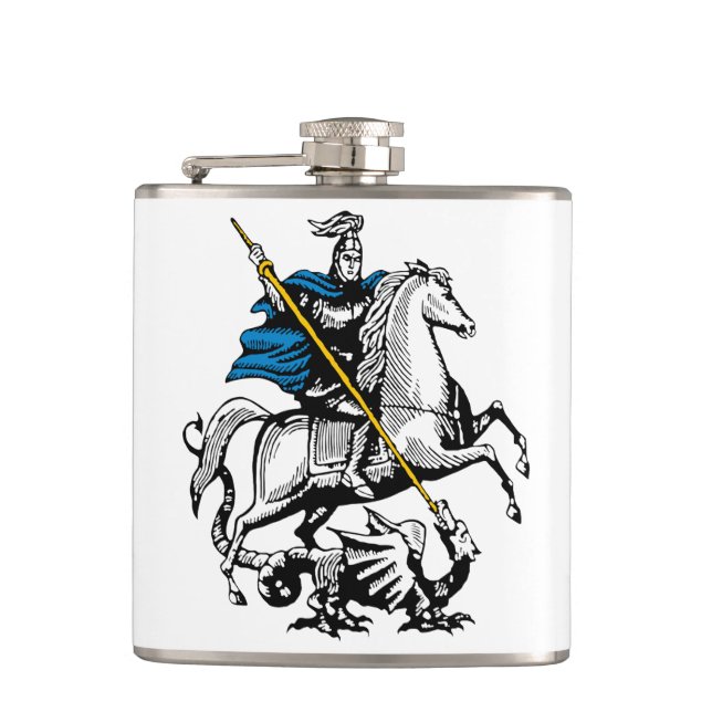 Flasques Le drapeau russe de Moscou symbole saint george (Devant)