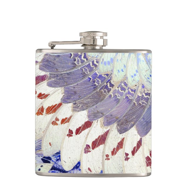 Flasques Le papillon tribal pourpre s'envole le motif d'art (Devant)