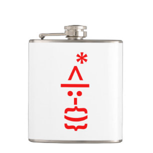 Flasques Le Père Noël avec la barbe Émoticon de Noël