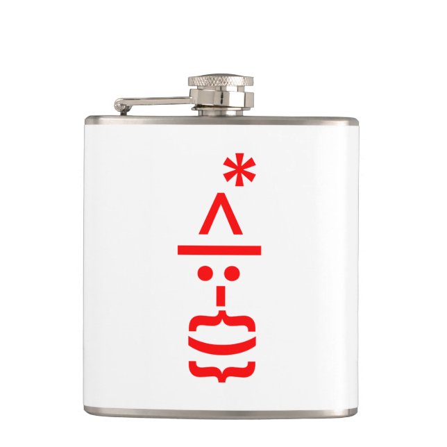 Flasques Le Père Noël avec la barbe Émoticon de Noël (Devant)