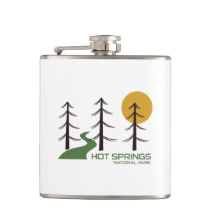 Flasques Le sentier du parc national Hot Springs