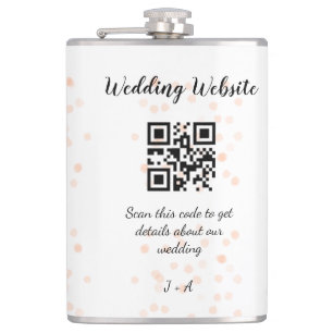Flasques Le site web mariage scanner code QR pour les détai