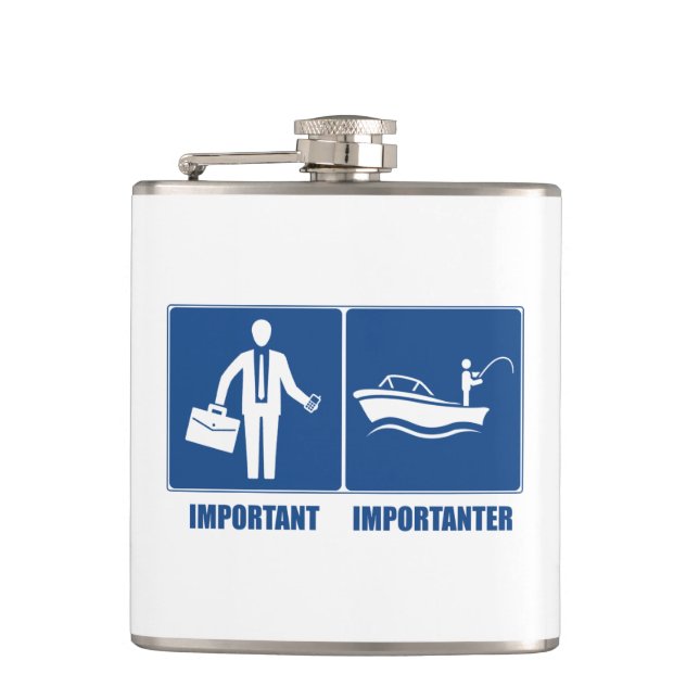 Flasques Le Travail Est Important, La Pêche Est Importante (Devant)