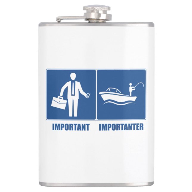 Flasques Le Travail Est Important, La Pêche Est Importante (Devant)
