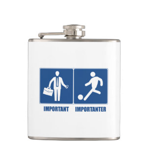 Flasques Le Travail Est Important, Le Football Est Importan