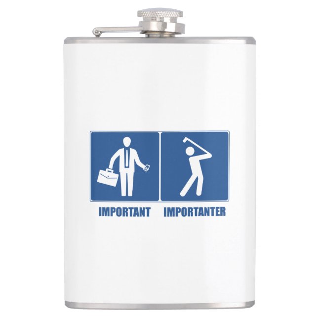 Flasques Le Travail Est Important, Le Golf Est Important (Devant)