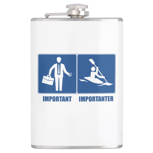 Flasques Le Travail Est Important, Le Kayak Est Important (Devant)